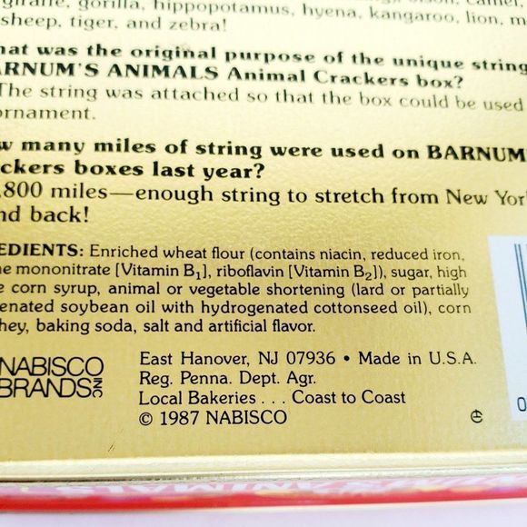 1987 Nabisco 85th Anniversary Barnum's Animal Crackers Tin Box - Picture 10 of 11